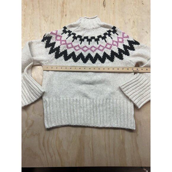 Sanctuary Women’s Tis the Season Fair Isle Mock Neck Sweater Sz XS Oversized - Picture 6 of 8